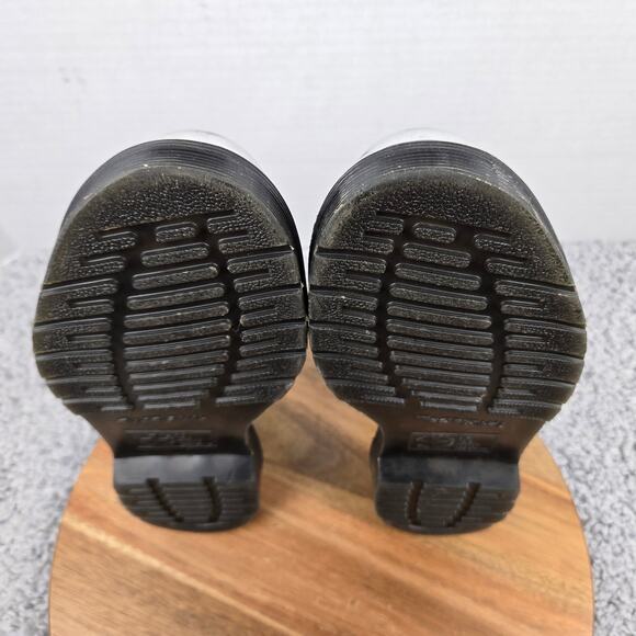 Dr. Martens Womens 8 3989 Metallic Silver Leather Brogue Long Wingtip Oxford - Picture 11 of 15